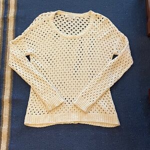 Olive & Oak Cream Open-Knit Sweater